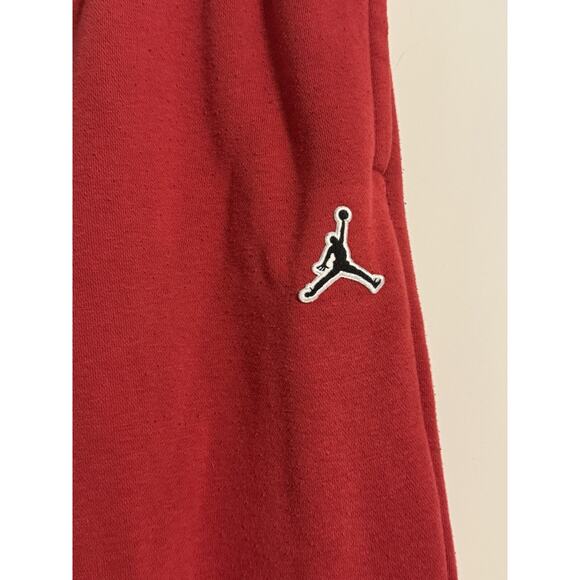 Nike Youth Air Jordan Fleece Pants Joggers Red Size L No Draw String Preowned - Picture 2 of 7